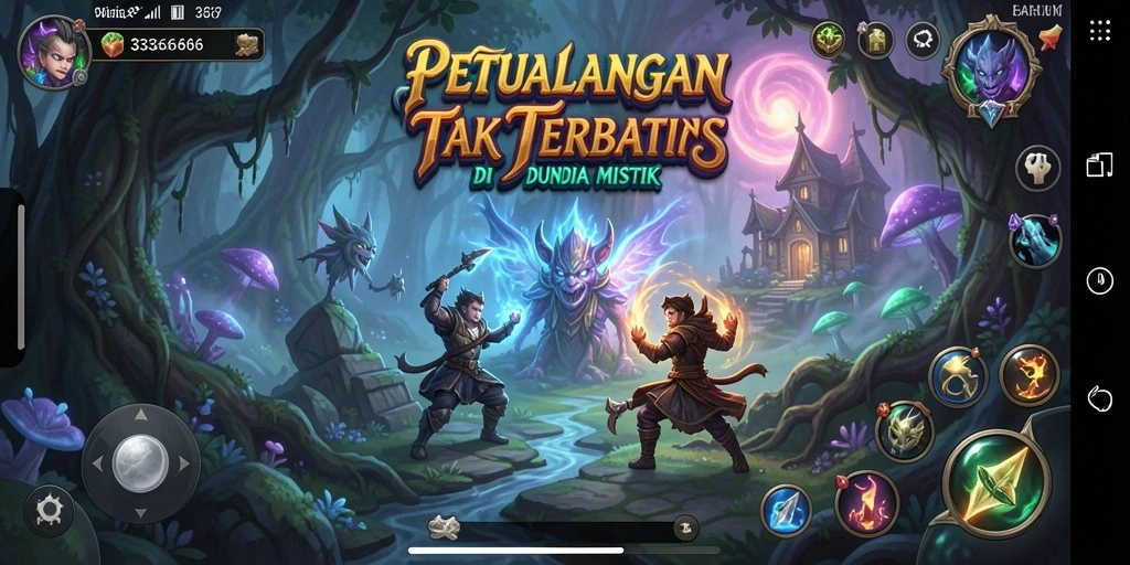 Tampilan gameplay menakjubkan dalam 333666 dengan petualangan yang seru.
