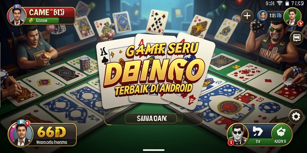 Tampilan menarik dari gameplay Domino di 66D.