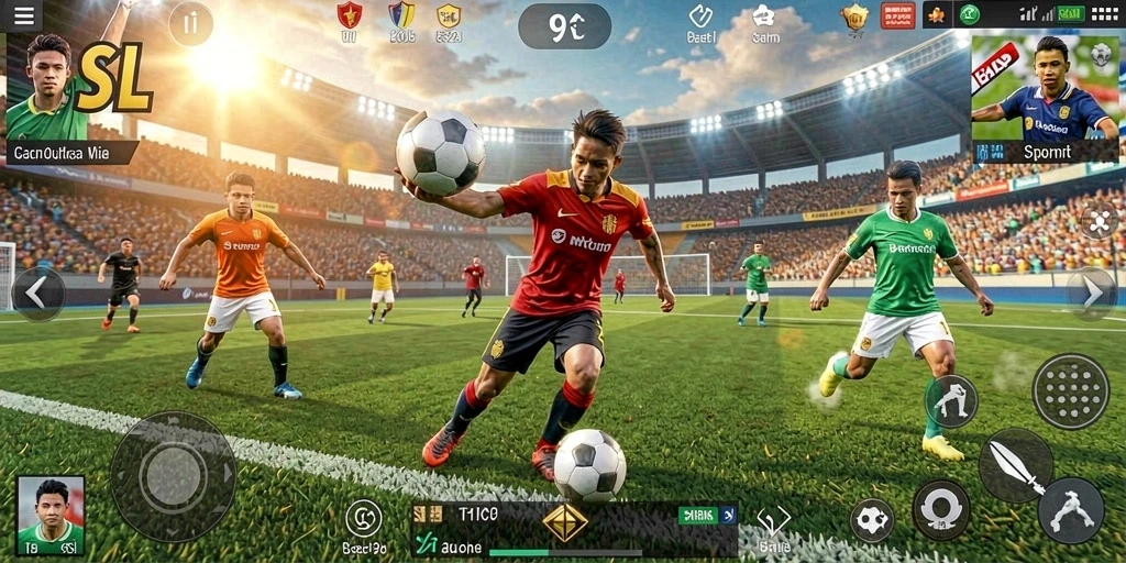 Tampilan gameplay <strong>9SL</strong> yang memukau dengan aksi olahraga seru.