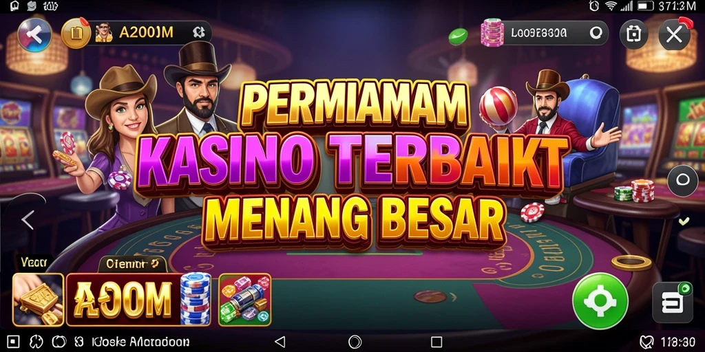Tampilan gameplay A200M yang menarik dengan berbagai pilihan permainan Kasino.
