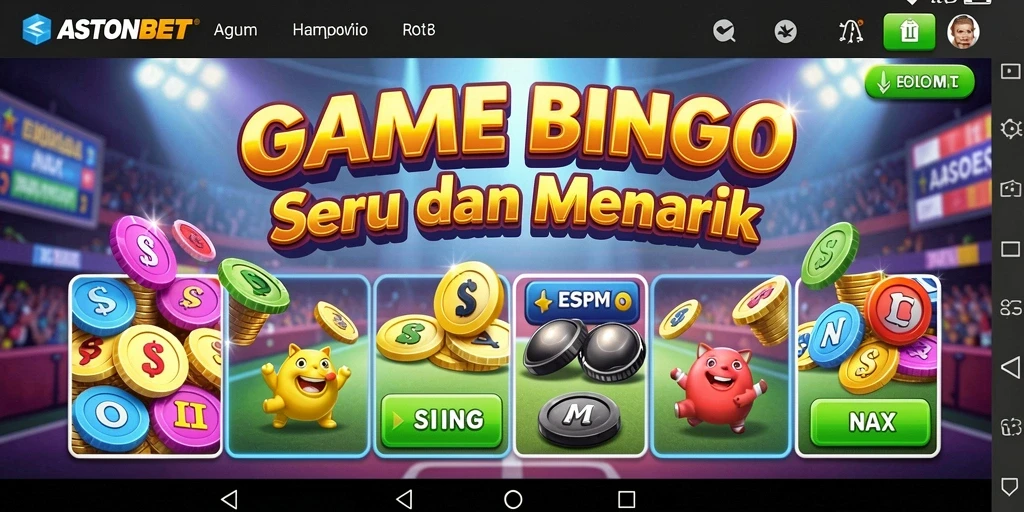 Screenshot gameplay ASTONBET menampilkan pengalaman Bingo yang mengasyikkan.