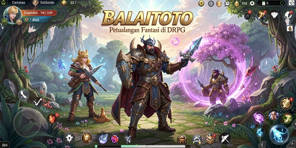 Tangkapan layar game BALAITOTO menampilkan aksi pertarungan RPG yang intens.