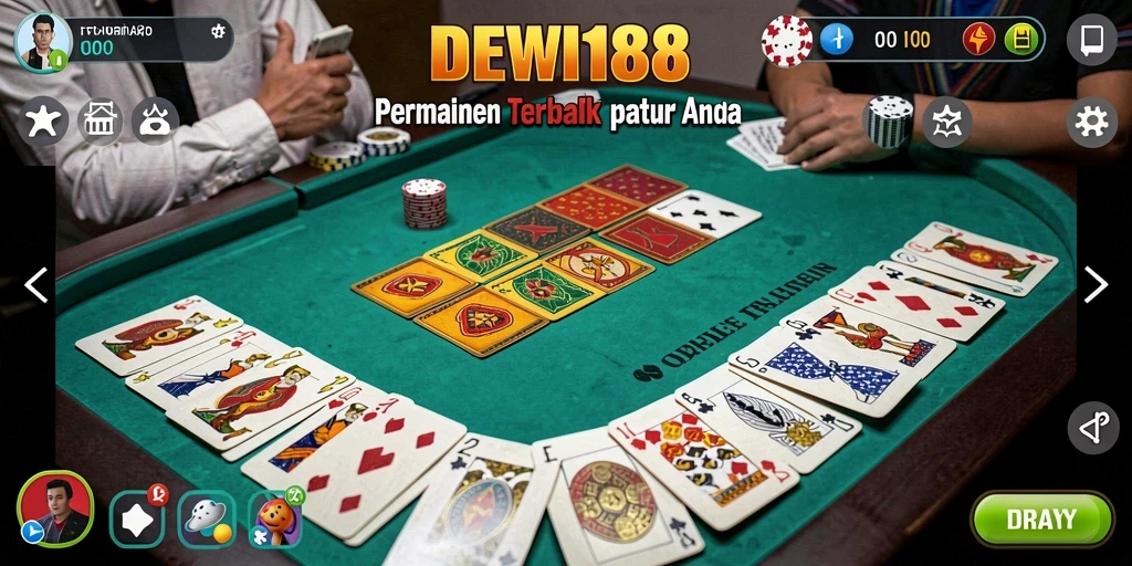 Tampilan gameplay seru dalam aplikasi DEWI188 yang interaktif.