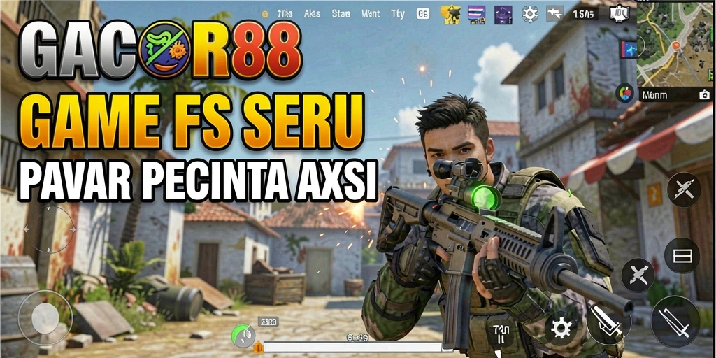 Screenshot GACOR88 menampilkan aksi pertempuran FPS yang mendebarkan.
