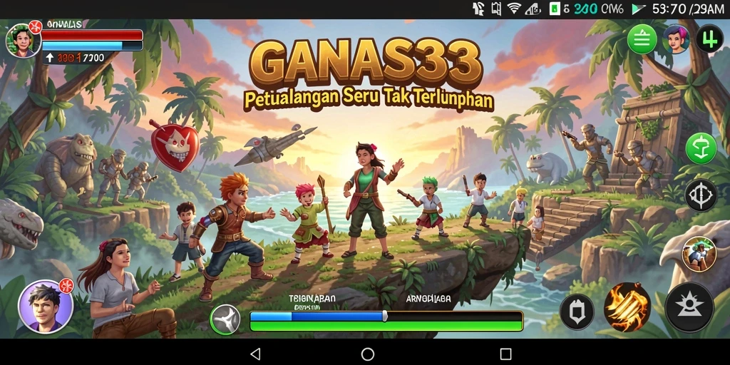Tampilan gameplay seru dalam GANAS33 dengan petualangan menantang.