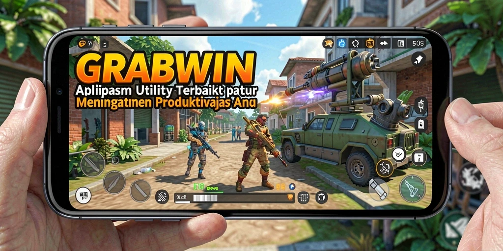 Screenshot utama GRABWIN menunjukkan fitur pengingat dan manajemen tugas yang menarik.