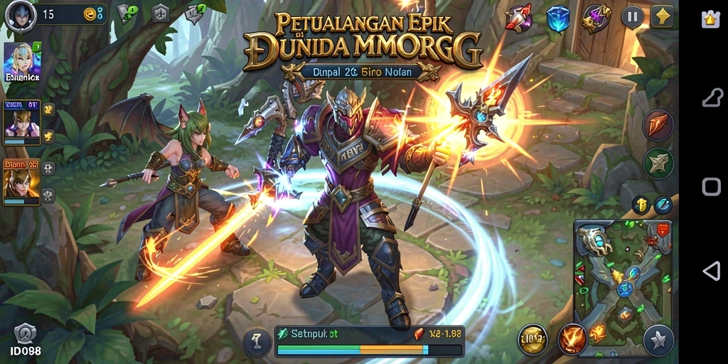 Gameplay menakjubkan dalam ID098, tunjukkan aksi seru MMORPG.
