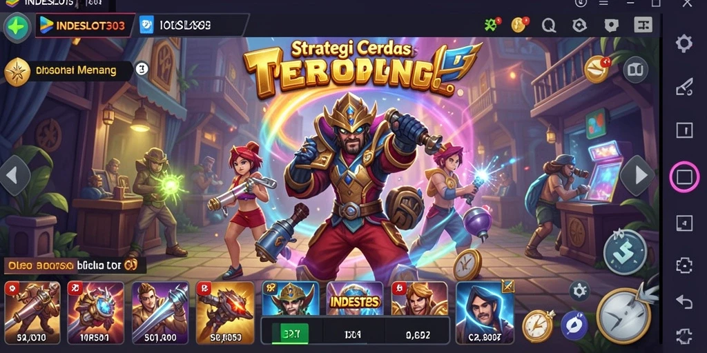 Tampilan menarik dari gameplay strategi INDESLOT303.