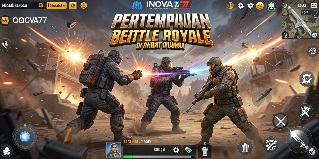 Tangkapan layar menampilkan momen intens gameplay Battle Royale.