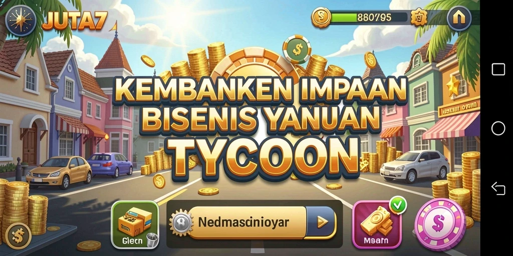 Screenshot utama JUTA7 menampilkan pengalaman gameplay Tycoon yang menarik.