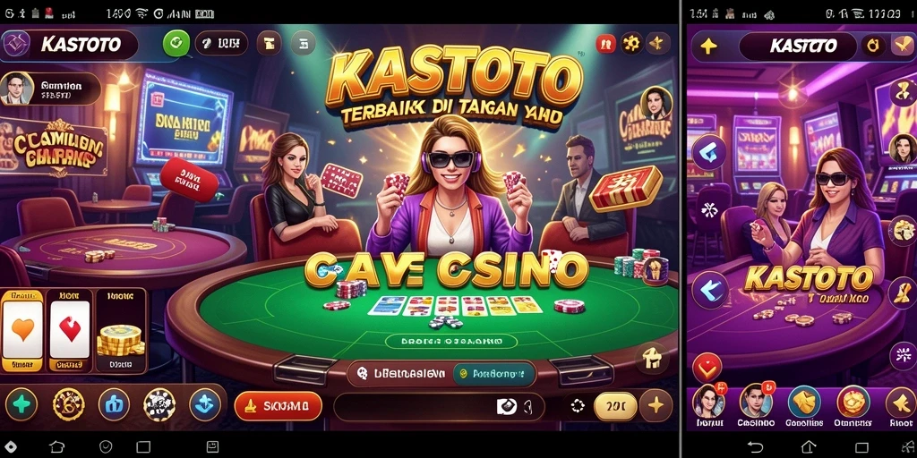 Screenshot KASTOTO dengan gameplay Live Casino yang mendebarkan.