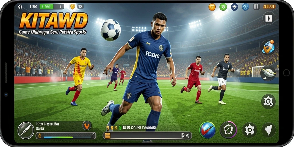 Gameplay seru KITAWD dengan aksi olahraga yang mendebarkan.