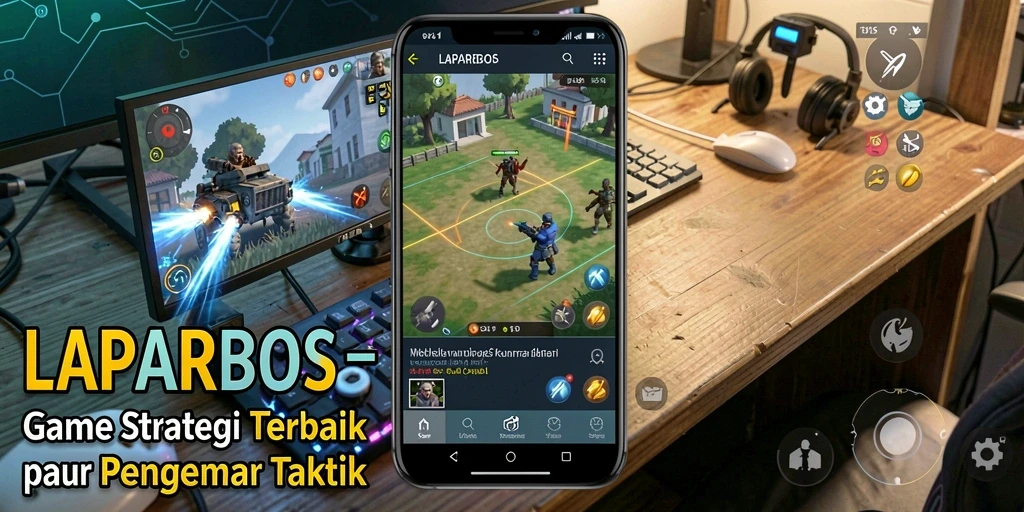 Tampilan gameplay LAPARBOS yang menakjubkan dan strategi yang mendalam.