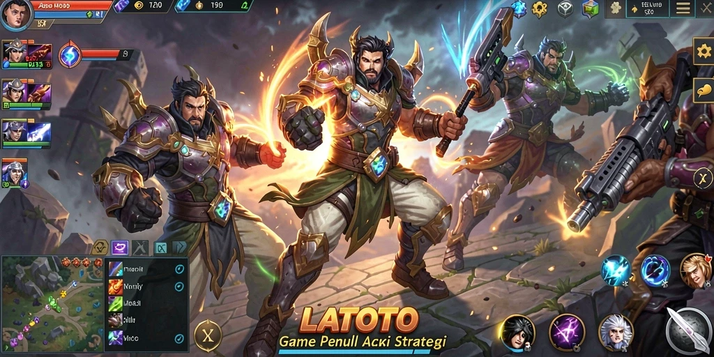 Tampilan seru gameplay LATOTO yang kompetitif dan mendebarkan.