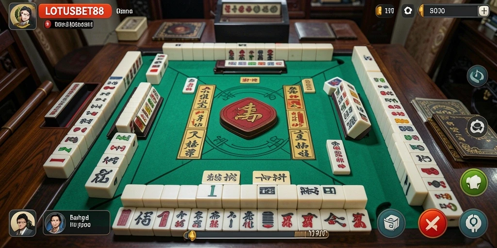 Tangkapan layar utama LOTUSBET88 memperlihatkan gameplay Mahjong yang mendebarkan.