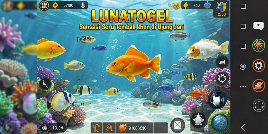 Tangkapan ikannya berwarna-warni dan menarik dalam gameplay Tembak Ikan.