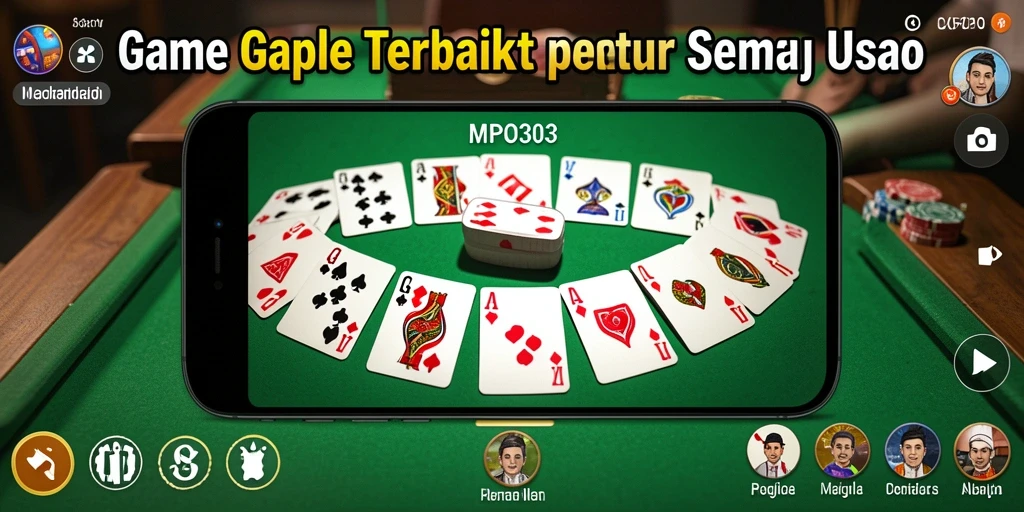 Screenshot gameplay menarik dari MPO303 yang menunjukkan keseruan bermain Gaple.