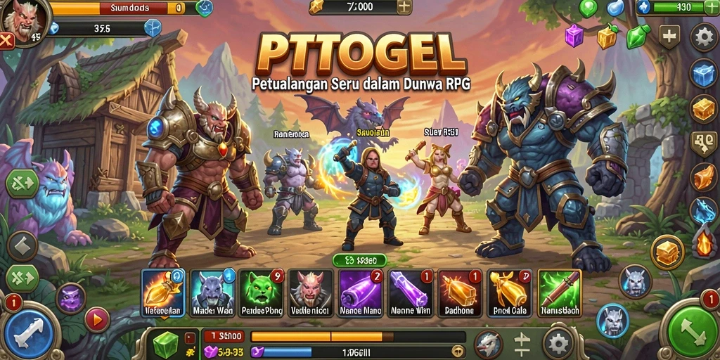 Tampilan gameplay PTTOGEL yang seru dan menawan dalam pertarungan RPG.