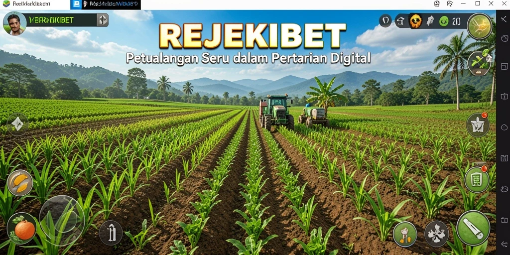 Screenshot gameplay REJEKIBET yang menampilkan aktivitas berkebun yang seru.