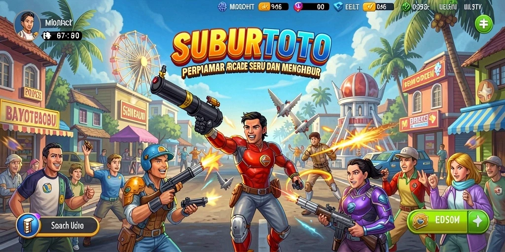 Screenshot SUBURTOTO menampilkan gameplay arcade yang seru dan dinamis.