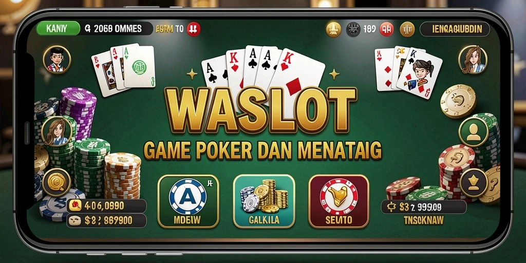 Tampilan screenshot WASLOT menunjukkan aksi seru permainan Poker.